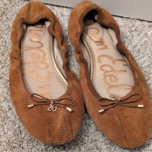 Sam Edelman mustard Brown Corduroy Ballet Flats